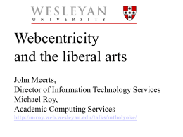 Overview - Wesleyan University