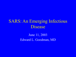 SARS: Epidemiology in Action