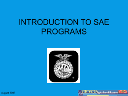 INTRODUCTION TO SAEs