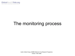 The monitoring process - presentation