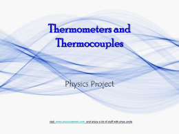 Thermometers and Thermocouples