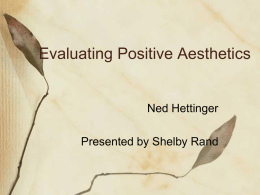 Evaluating Positive Aesthetics