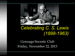 Lewis Intro Lecture - Gonzaga University