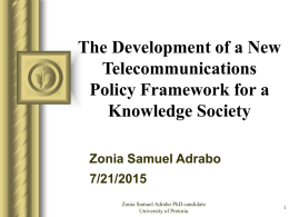 Telecommunications Policy Framework