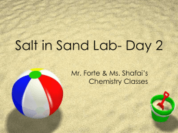 Salt in Sand Lab
