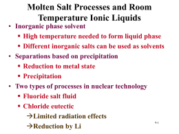 Molten Salt Processes