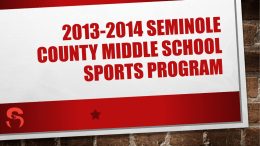 2013-2014 Seminole County Middle School Sports Program