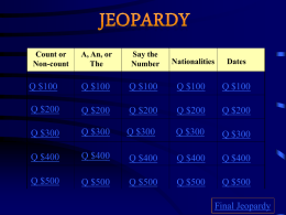 Jeopardy - PBworks