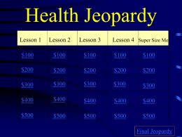 Jeopardy - Illini West High School