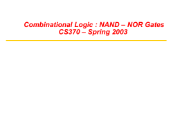 Chapter # 3: Multi-Level Combinational Logic Contemporary