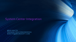 System Center Integration