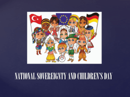 NATIONAL SOVEREIGNTY AND CHILDREN’S DAY