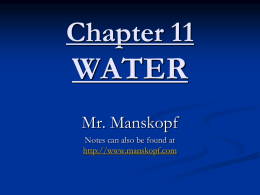 Chapter 11 WATER