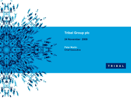 Tribal Group plc 2007 Preliminary results