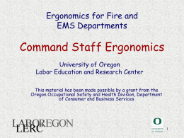 Ergonomics for Eugene Fire and EMS