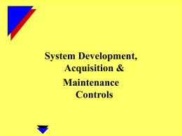 Why Control Development & Acquisition
