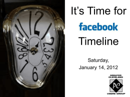 It’s Time for Timeline - Greater Cleveland PC Users Group