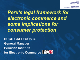 FTAA.ecom/inf/124 February 14 , 2002 Peru’s legal