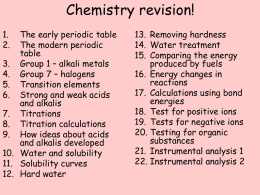 Chemistry revision booklets!