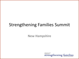 Advancing Child Well-Being by Strengthening Families