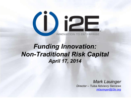 Oklahoma Seed Capital Fund i2E Investment Review Process