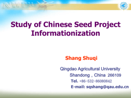 Study of Chinese Seed Project Informationization