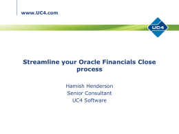 Streamline your Oracle Financials Close process