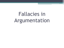 There are different kinds of logical fallacies that people