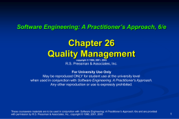 Transparency Masters for Software Engineering: A