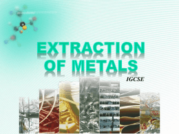Extraction of metals  - Chemactive