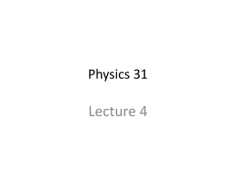 Physics 31 - Missouri University of Science and Technology