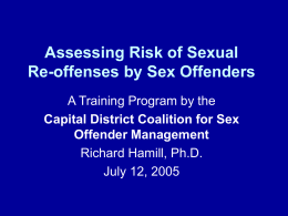 Assessing Risk for Sexual Re