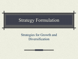 Strategy Formulation