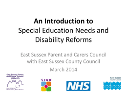 An Introduction to Special Education Needs and Disability
