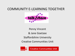 COMMUNITY E-LEARNING TOGETHER