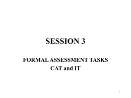 FORMS OF ASSESSMENT