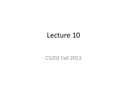 Lecture 10 - California State University, Los Angeles