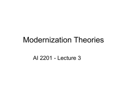 Modernization Theories