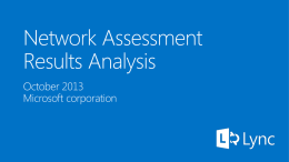 Network AssessmentResults Analysis