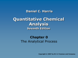 Quantitative Chemical Analysis 7e