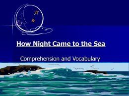 How Night Came to the Sea