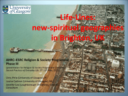 Life-Lines: new-spiritual geographies in Brighton, UK