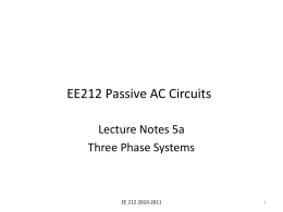 EE212 Passive AC Circuits - University of Saskatchewan