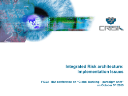 Implementation of a Model Integrated Risk Management