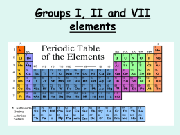 Group I and Group VII elements