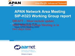 AARNet 2004 - Asia Pacific Advanced Network