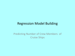 Regression Model Building