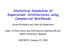 Performance Analysis through Synthetic Trace Generation