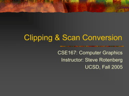 Clipping & Scan Conversion