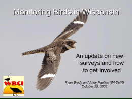 Monitoring Birds in Wisconsin
